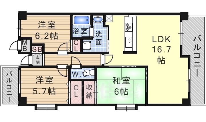 Fiore伊丹の間取り