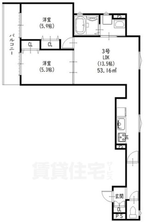 ラモーナ東山町1の間取り