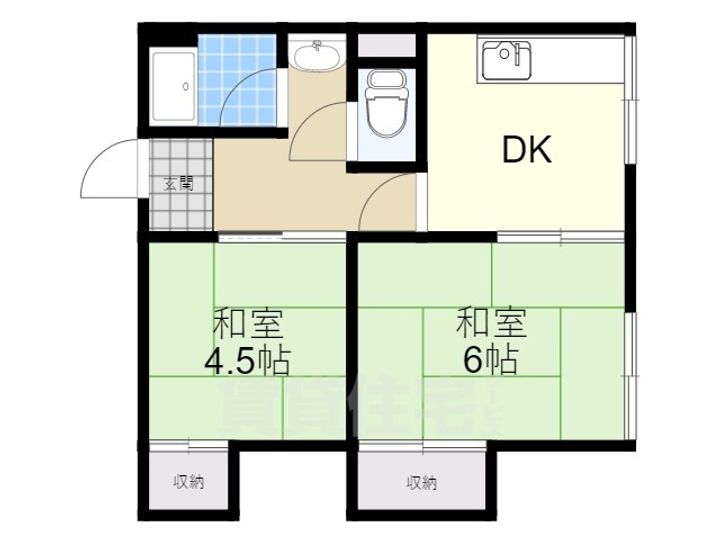 大阪府豊中市螢池中町3丁目の賃貸マンションの間取り
