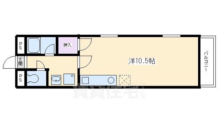 京都府京都市下京区南門前町の賃貸マンションの間取り