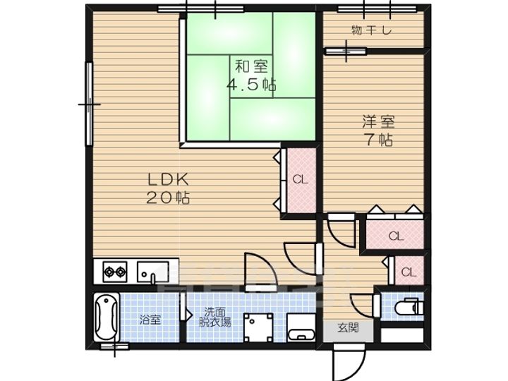 信光プラザ305の間取り