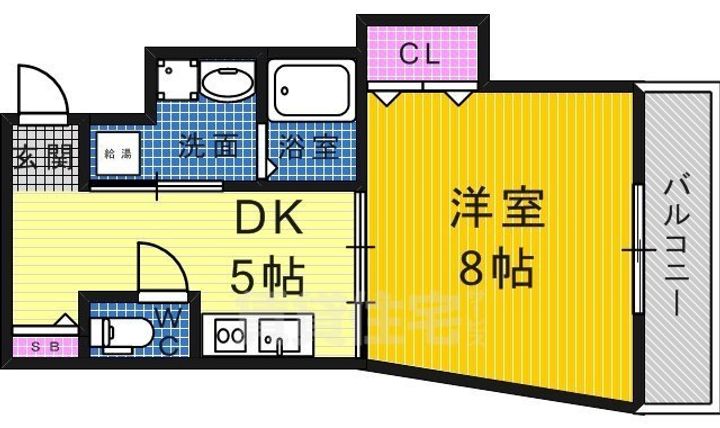 大阪府堺市北区中百舌鳥町1丁の賃貸マンションの間取り