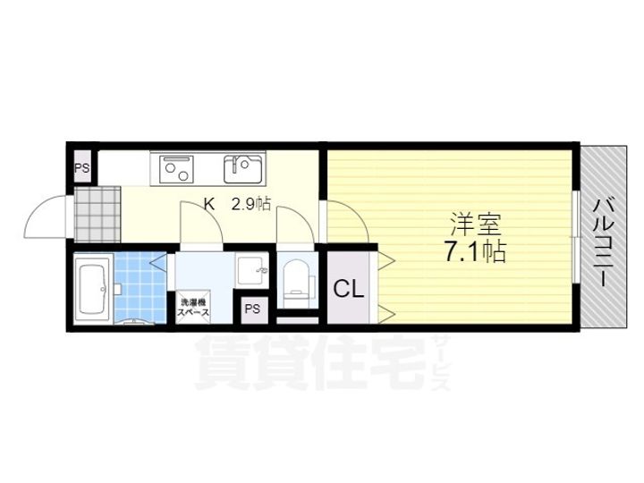 滋賀県草津市追分5丁目の賃貸アパートの間取り