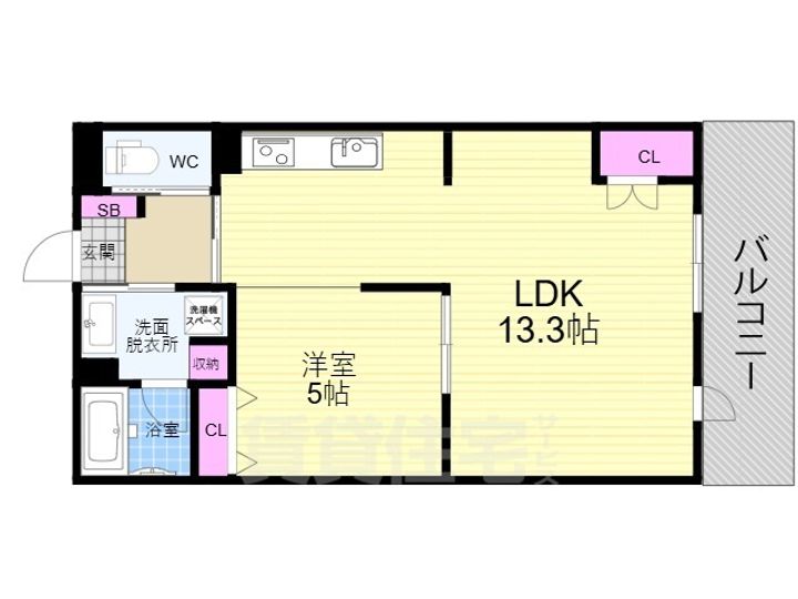 インサイトルポ山科新十条の間取り