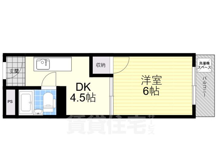 大阪府豊中市本町3丁目の賃貸マンションの間取り