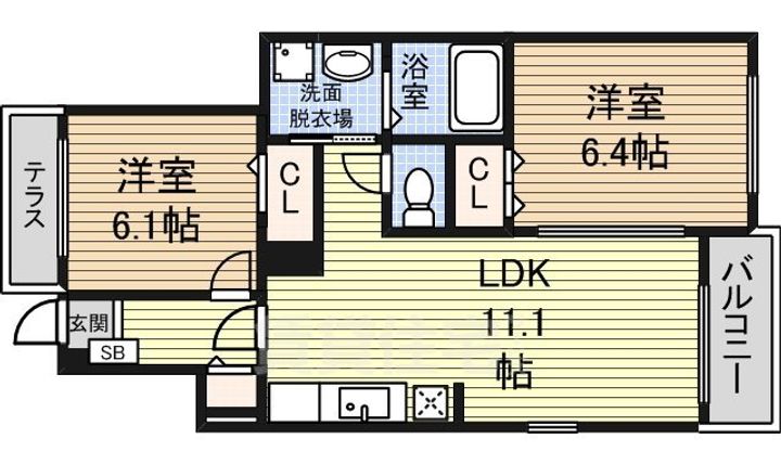 シャンテハウス中根2の間取り