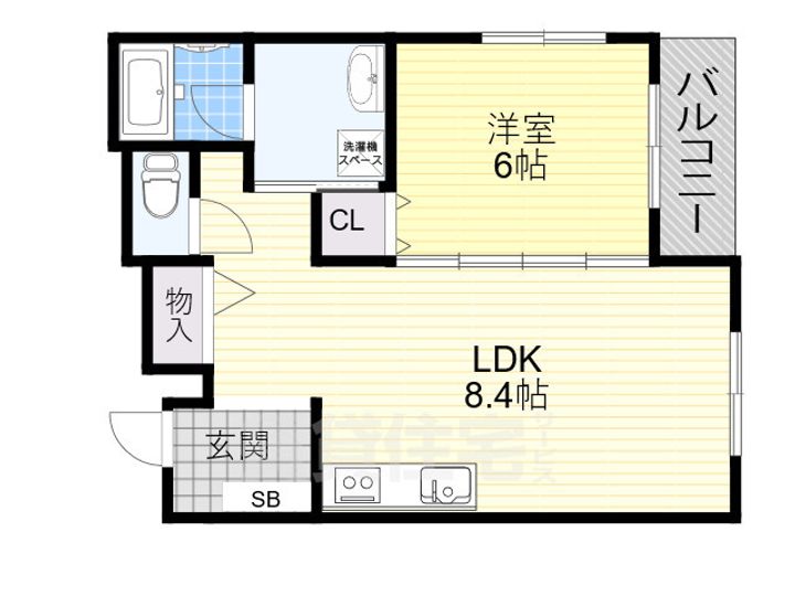 大阪府堺市中区深井清水町の賃貸マンションの間取り
