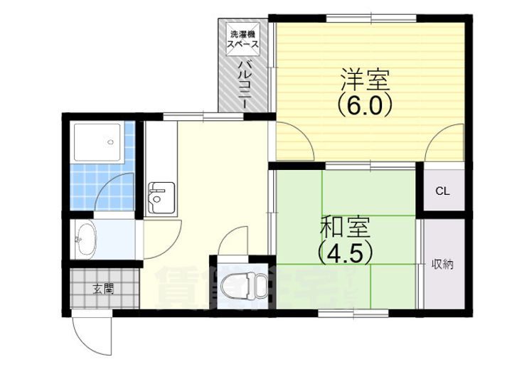 コーポ衣掛304の間取り