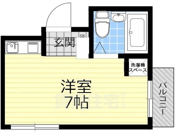 大阪府豊中市服部西町3丁目の賃貸マンションの間取り