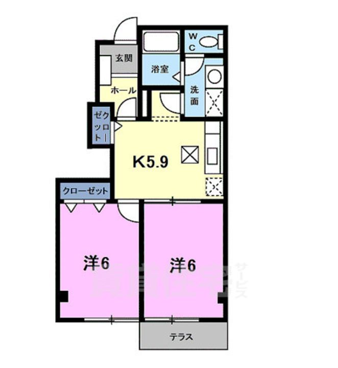 セントレア小野Aの間取り