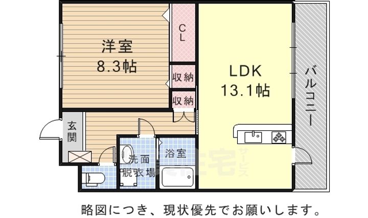 アベニュー大針の間取り