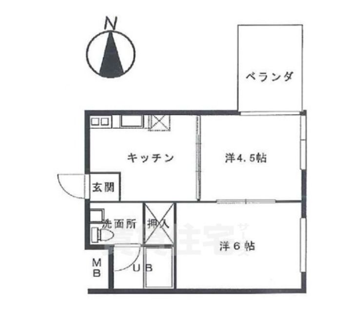 大阪府大阪市淀川区西三国1丁目の賃貸マンションの間取り