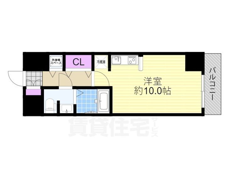 大阪府大阪市西淀川区野里1丁目の賃貸マンションの間取り