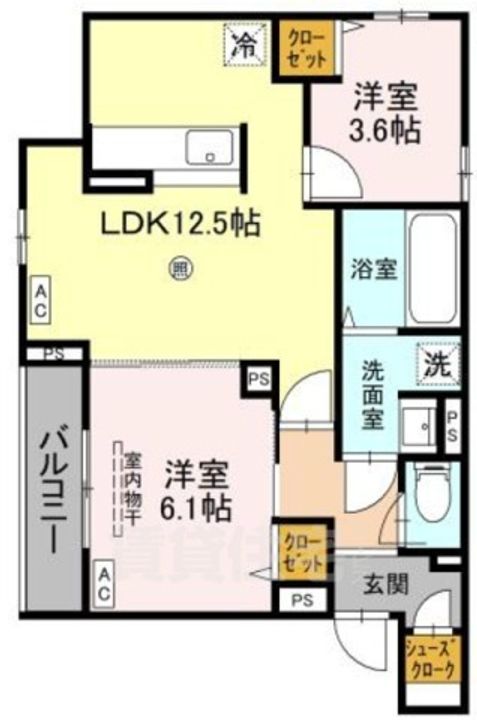 ドレ 2の間取り