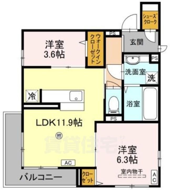 ドレ 2の間取り