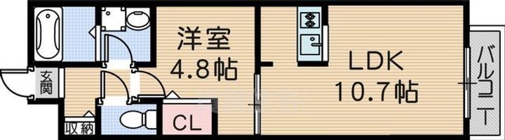 メゾン北杭瀬の間取り