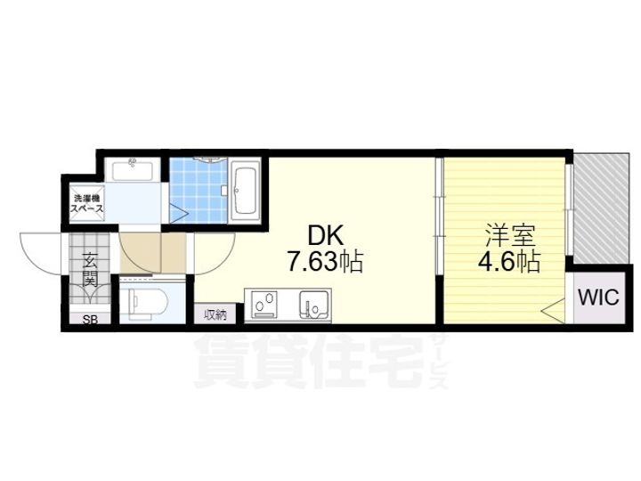 大阪府羽曳野市野々上5丁目の賃貸アパートの間取り