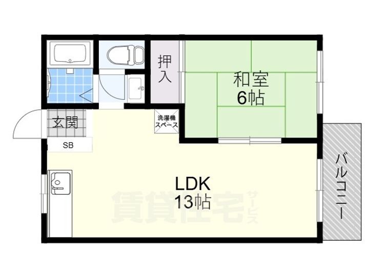 大阪府豊中市長興寺北3丁目の賃貸アパートの間取り