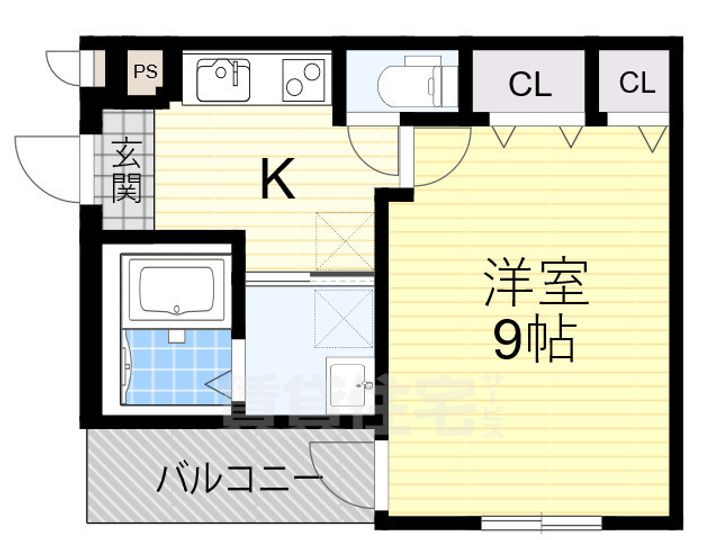 大阪府高石市東羽衣2丁目の賃貸アパートの間取り
