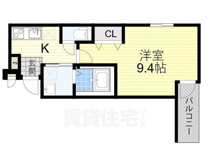 大阪府高石市東羽衣2丁目の賃貸アパートの間取り