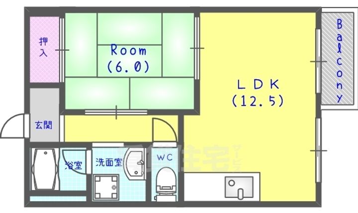 ウエストヒルB棟の間取り