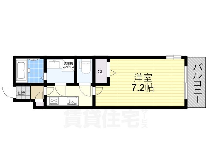 大阪府大阪市旭区大宮5丁目の賃貸マンションの間取り