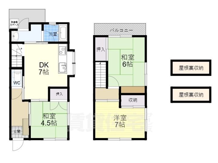大阪府豊中市岡上の町4丁目(一戸建)の賃貸物件の間取り