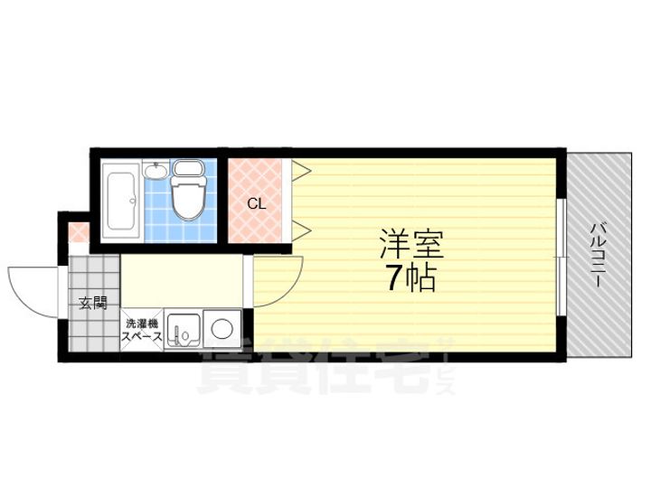 大阪府豊中市服部元町1丁目の賃貸マンションの間取り
