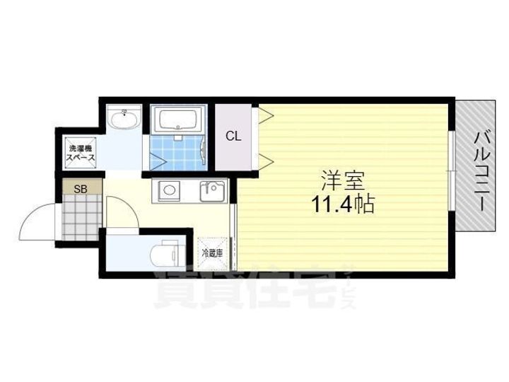 大阪府大阪市淀川区三国本町2丁目の賃貸マンションの間取り