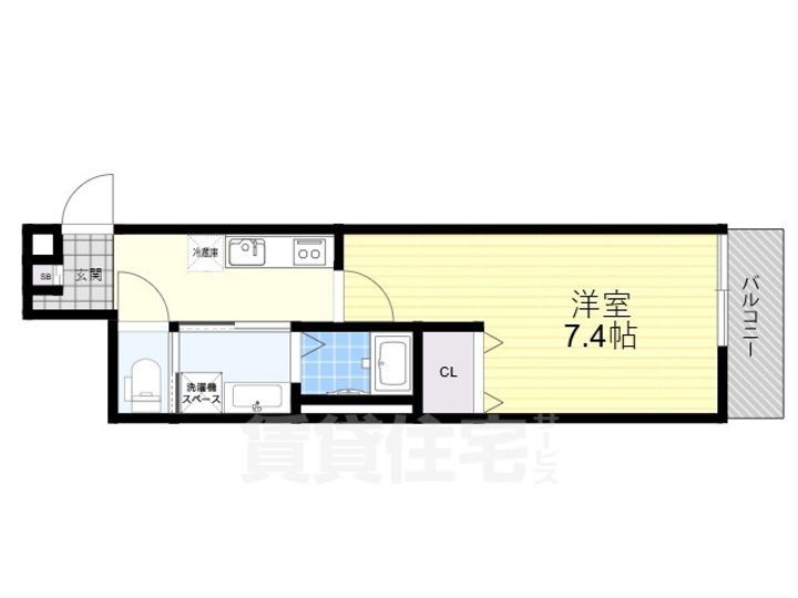 大阪府枚方市宮之阪3丁目の賃貸アパートの間取り