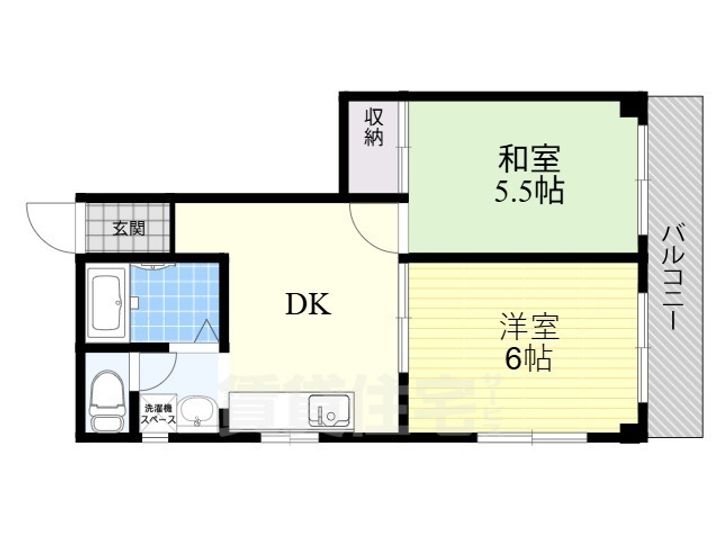 大阪府豊中市北桜塚4丁目の賃貸マンションの間取り