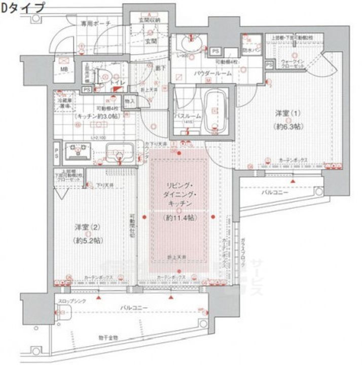 エステムプラザ京都四条烏丸の間取り