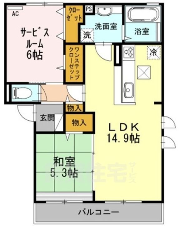 大阪府豊中市春日町3丁目の賃貸アパートの間取り