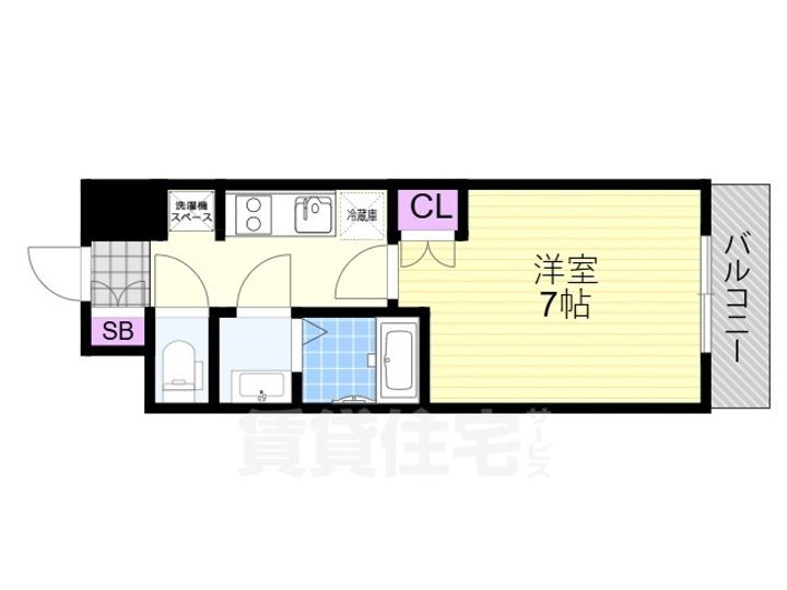 大阪府大阪市淀川区新北野1丁目の賃貸マンションの間取り