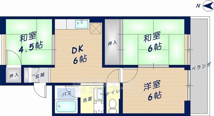 サンコートキタイの間取り