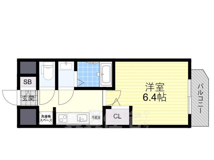 大阪府大阪市都島区都島北通1丁目の賃貸マンションの間取り