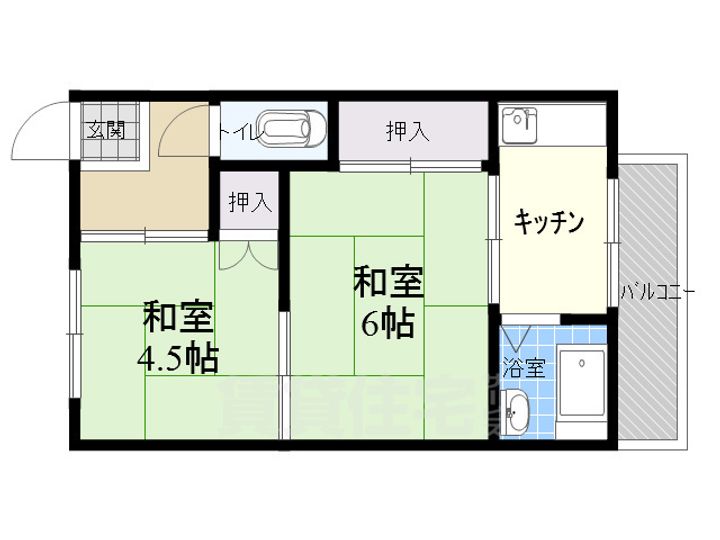 第2カシノハイツの間取り