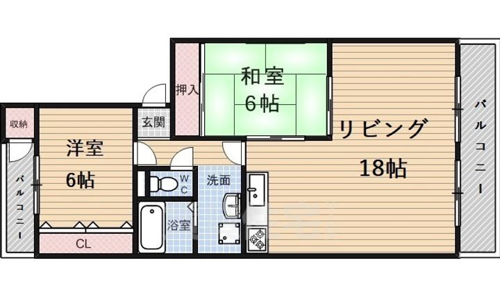 Calm Courtの間取り