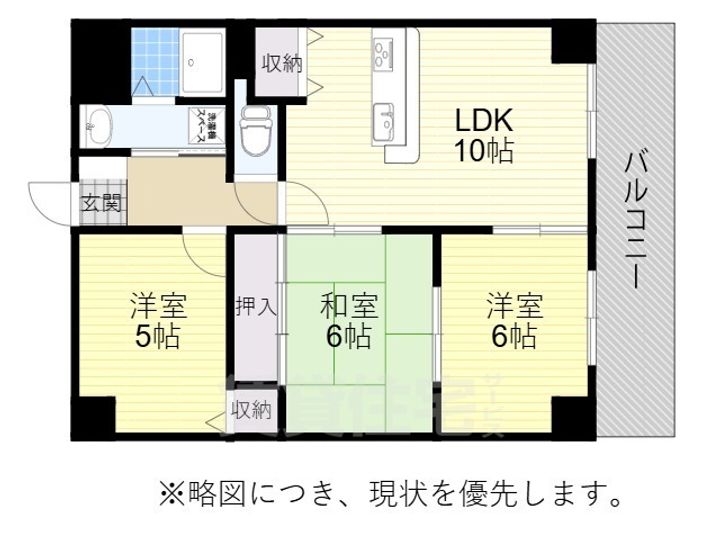 愛知県名古屋市千種区新西1丁目の賃貸マンションの間取り