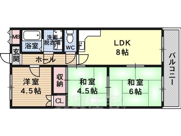 マンションカワハラの間取り