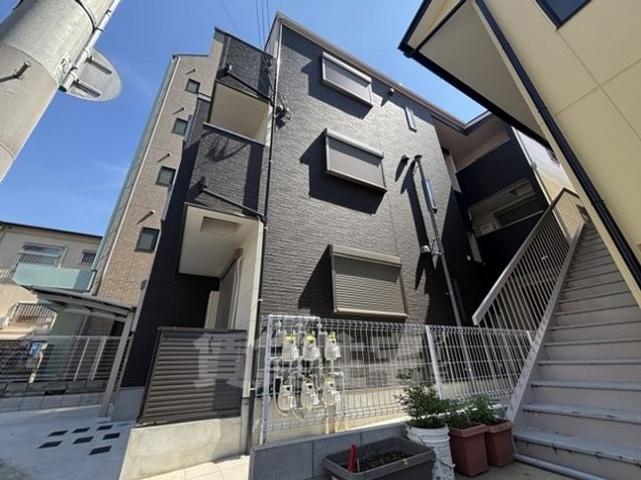 門口町新築賃貸アパートの外観