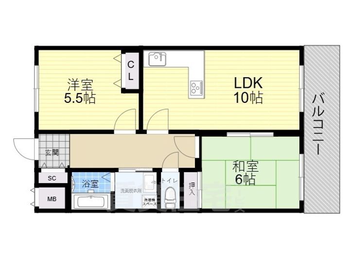 ラビオーレ605の間取り