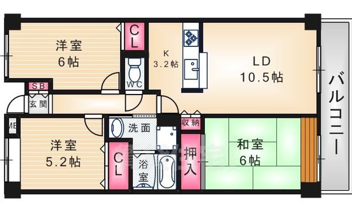 エスポワール園田の間取り