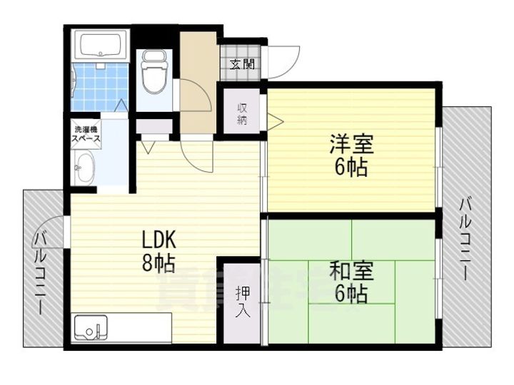 アヴィタシヨン岡町の間取り