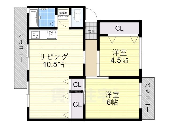 フラワリータウン志紀D棟の間取り