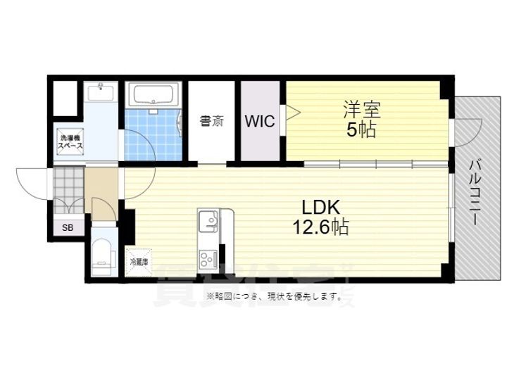 大阪府高槻市大手町の賃貸マンションの間取り