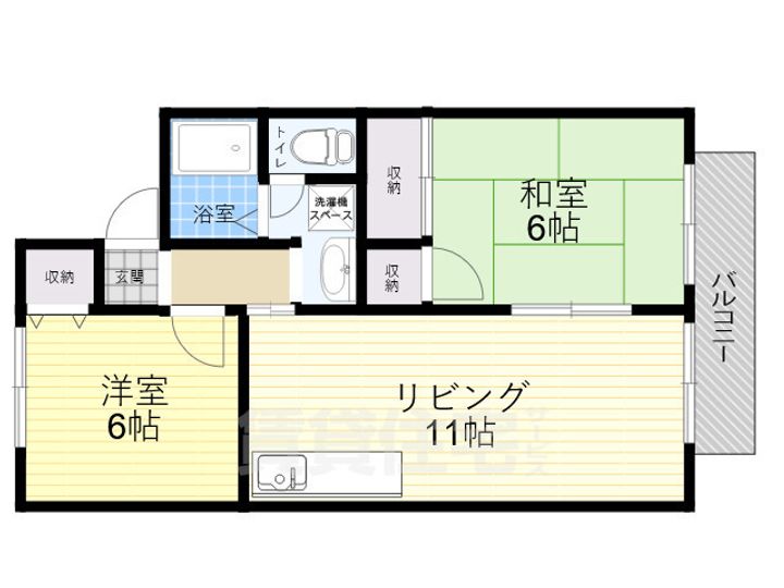 大阪府富田林市藤沢台3丁目の賃貸アパートの間取り