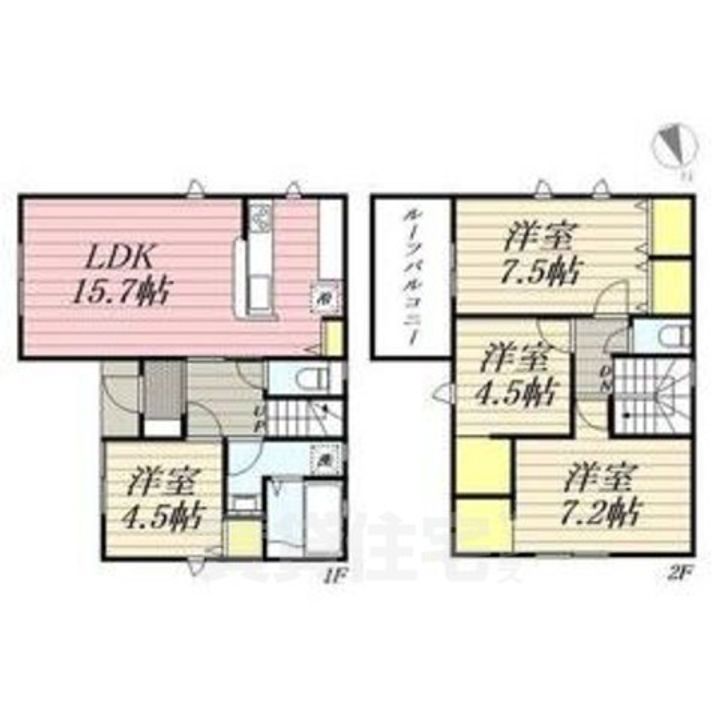 愛知県春日井市白山町8丁目(一戸建)の賃貸物件の間取り