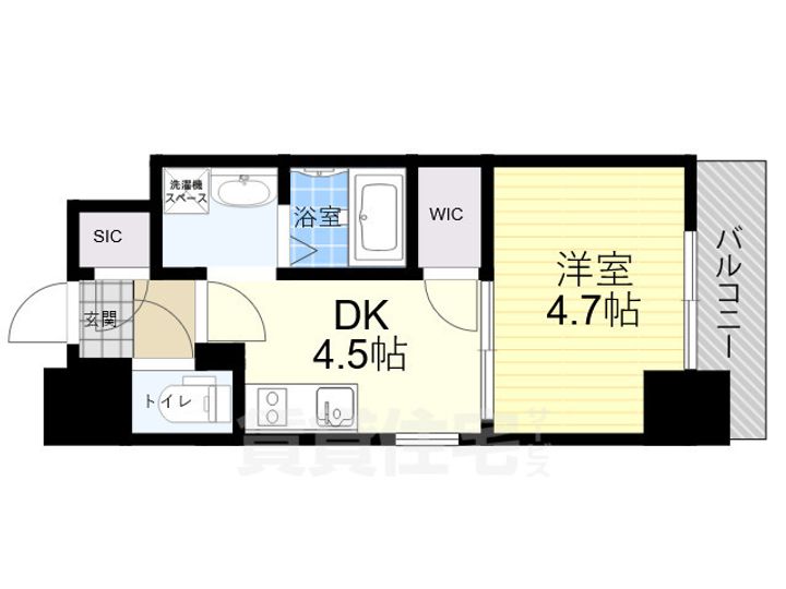 ワールドアイ大阪West Gateの間取り