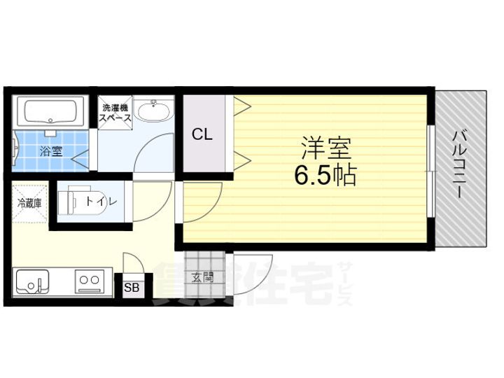 シナジコート十三東の間取り